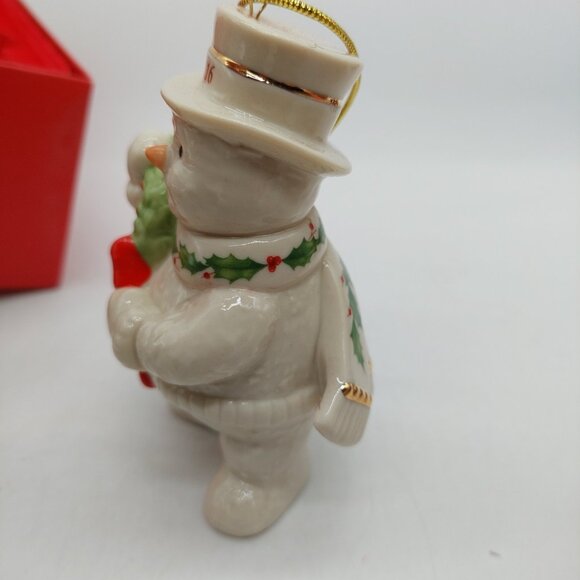 Lenox Snowman Ornament Happy Holly Days Box 2016 - Picture 6 of 7
